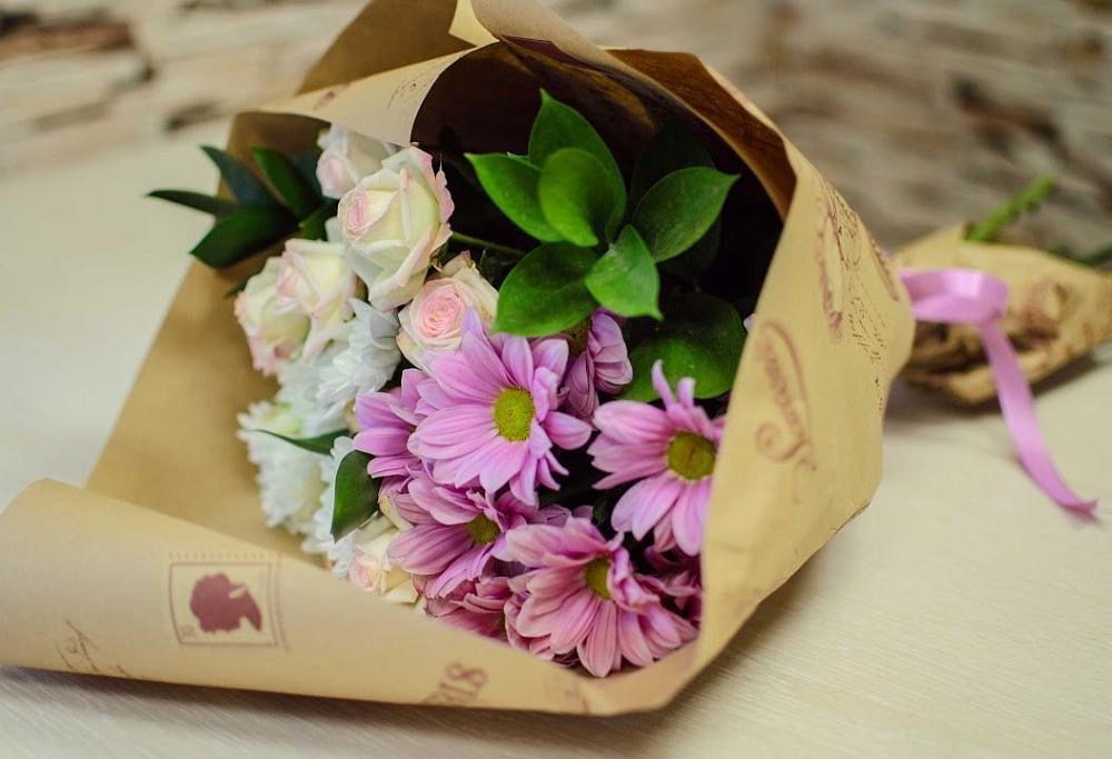 Букет цветов из: Розы и Хризантемы в Вербилках