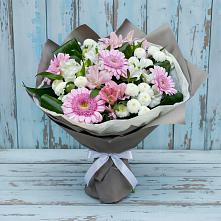 Букет цветов из:  Герберы, Альстромерии и Хризантемы в Вербилках