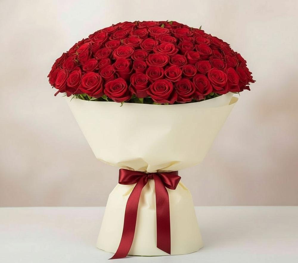 Букет 101 Красная роза Милано в Вербилках