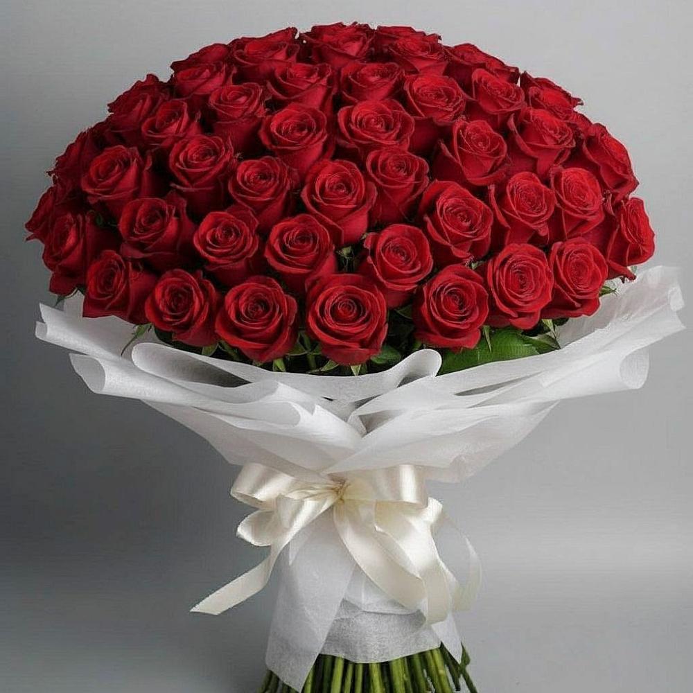 Букет 101 Красная роза Блэк Мэджик в Вербилках