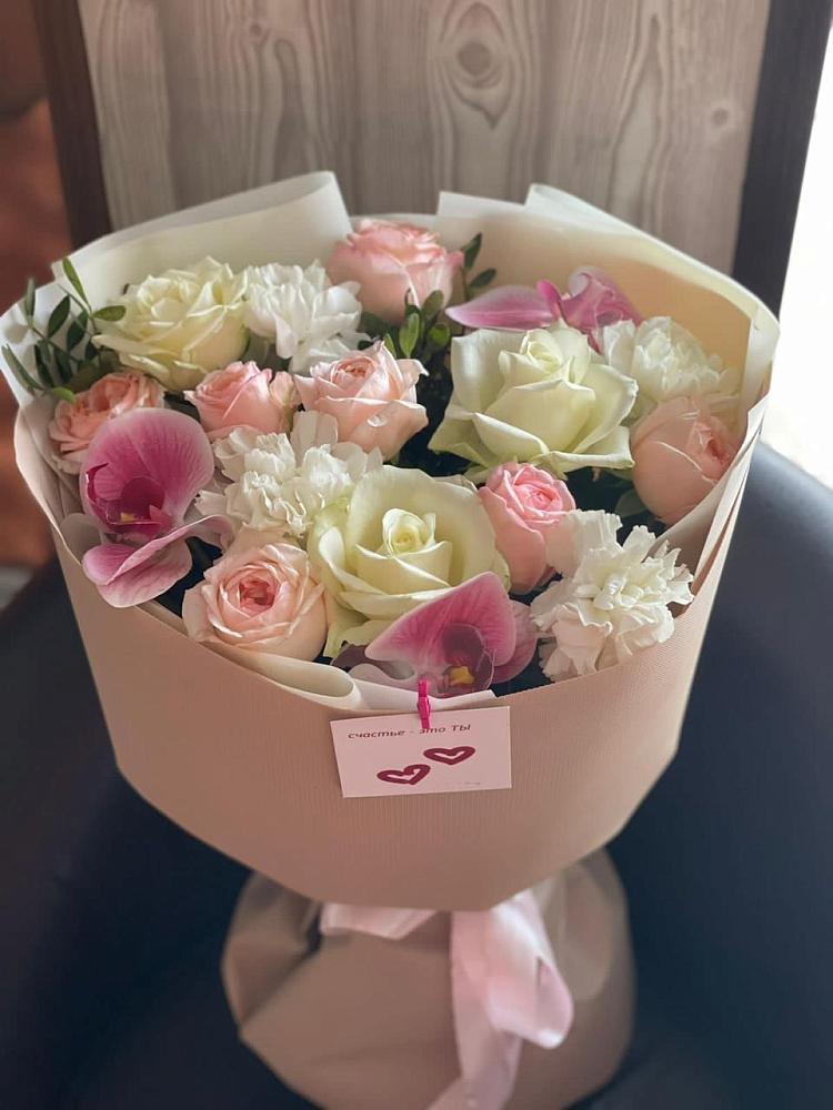 Букет цветов из: Орхидеи, Розы и Гвоздики в Вербилках