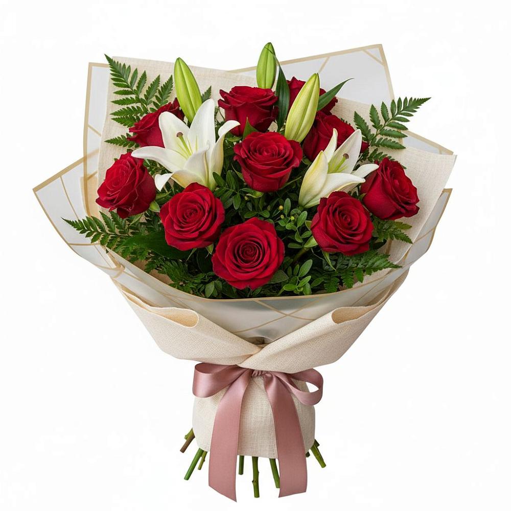 Букет цветов из: Лилии и Розы в Вербилках