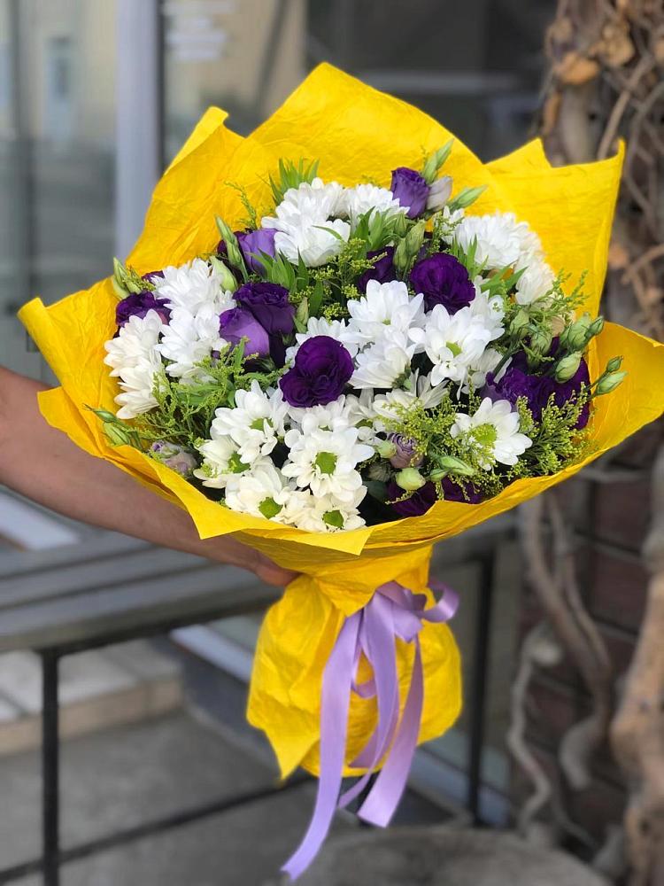 Букет цветов из: Ирисы, Хризантемы и Ромашки в Вербилках