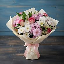 Букет цветов из:  Хризантемы, Альстромерии и Розы #REPLACE_PRED# Вербилках