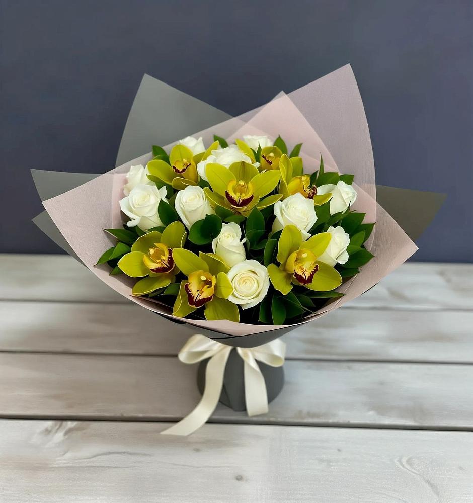 Букет цветов из: Орхидеи и Розы в Вербилках