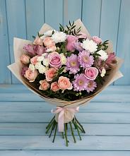 Букет цветов из:  Хризантемы, Розы и Альстромерии #REPLACE_PRED# Вербилках