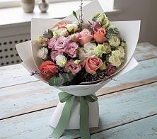 Букет цветов из:  Розы, Лизиантусы и Гвоздики #REPLACE_PRED# Вербилках