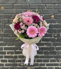 Букет цветов из:  Герберы и Хризантемы в Вербилках