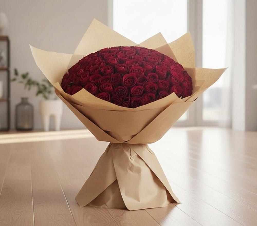 Букет 101 Красная роза в Вербилках