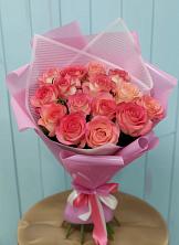 Букет 15 Розовых роз Равель в Вербилках